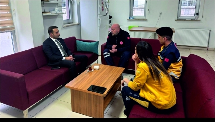 Kaymakam Enes Burak KOCA, 112 Acil Sağlık İstasyonunu Ziyaret Etti