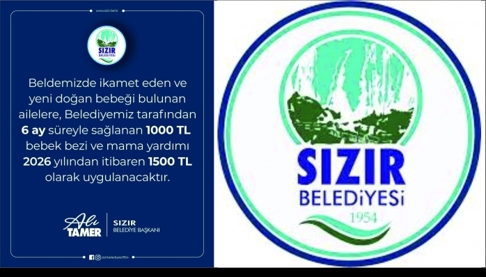 Sızır Belediyesinden Bebek Yardımı 