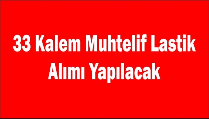 33 Kalem Muhtelif Lastik Alımı Yapılacak